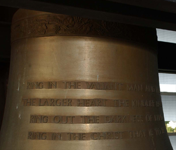 Detail on carillon bell
