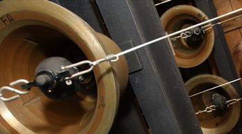 View of carillon bells from below