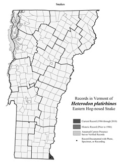 Distribution of C. Heterodon in Vermont