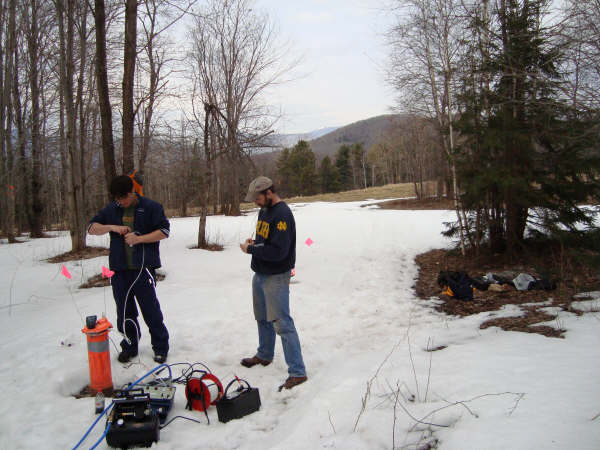 Groundwater monitoring well, north-central Vermont